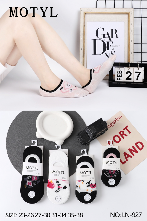 Stopki damskie Roz 23-38, Mix kolor Paczka 40 szt